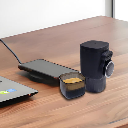 A Portable Coffee Maker with Rich Cream, a Two-In-One Machine for Capsules And Coffee Grounds, Requires No Electricity, Is Compact And Lightweight, Perfect for Travel, Cars, Desks, And Home Use, Making It a Practical Holiday