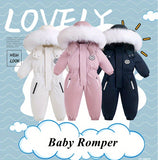 Girls' Boys' Outdoor Ski Suits Baby Winter Warm Hooded Jumpsuit with Zipper Pockets Outerwear Coat Overalls