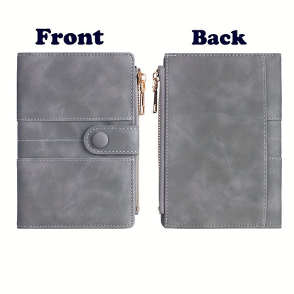 Cartera de viaje antirrobo RFID de moda: espaciosa y segura, con cierre de cremallera. Ideal para pasaporte, tarjetas bancarias, tarjetas de crédito, fotos, DNI, tarjetas SIM y cambio. Ideal para salir, regalar y para personas con problemas.
