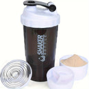 Vaso mezclador de proteínas portátil - Material PP duradero, ideal para gimnasios y actividades al aire libre. Vaso mezclador para batidos.