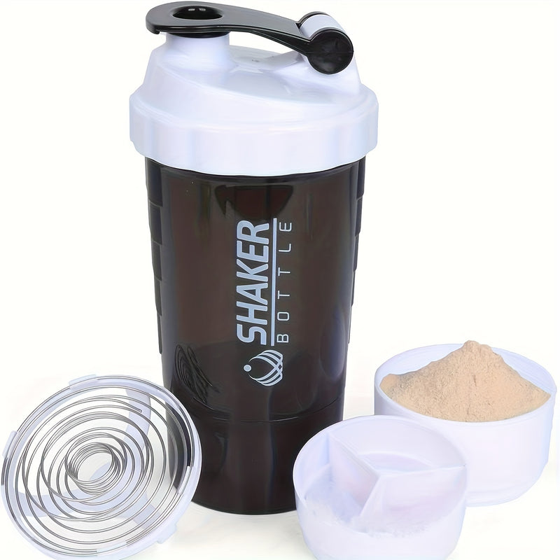 Vaso mezclador de proteínas portátil - Material PP duradero, ideal para gimnasios y actividades al aire libre. Vaso mezclador para batidos.