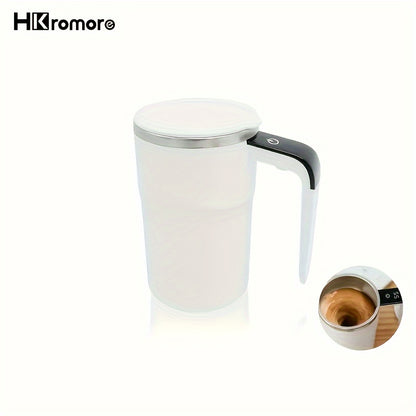 HKromore 1pc Intelligent Temperature Measurement, Magnetic Automatic Stirring Cup, Electric Portable Coffee Cup, Milkshake Cup, Anti Settling Design, Intelligent Temperature Measurement, Electromagnetic Capsule, 304 Stainless