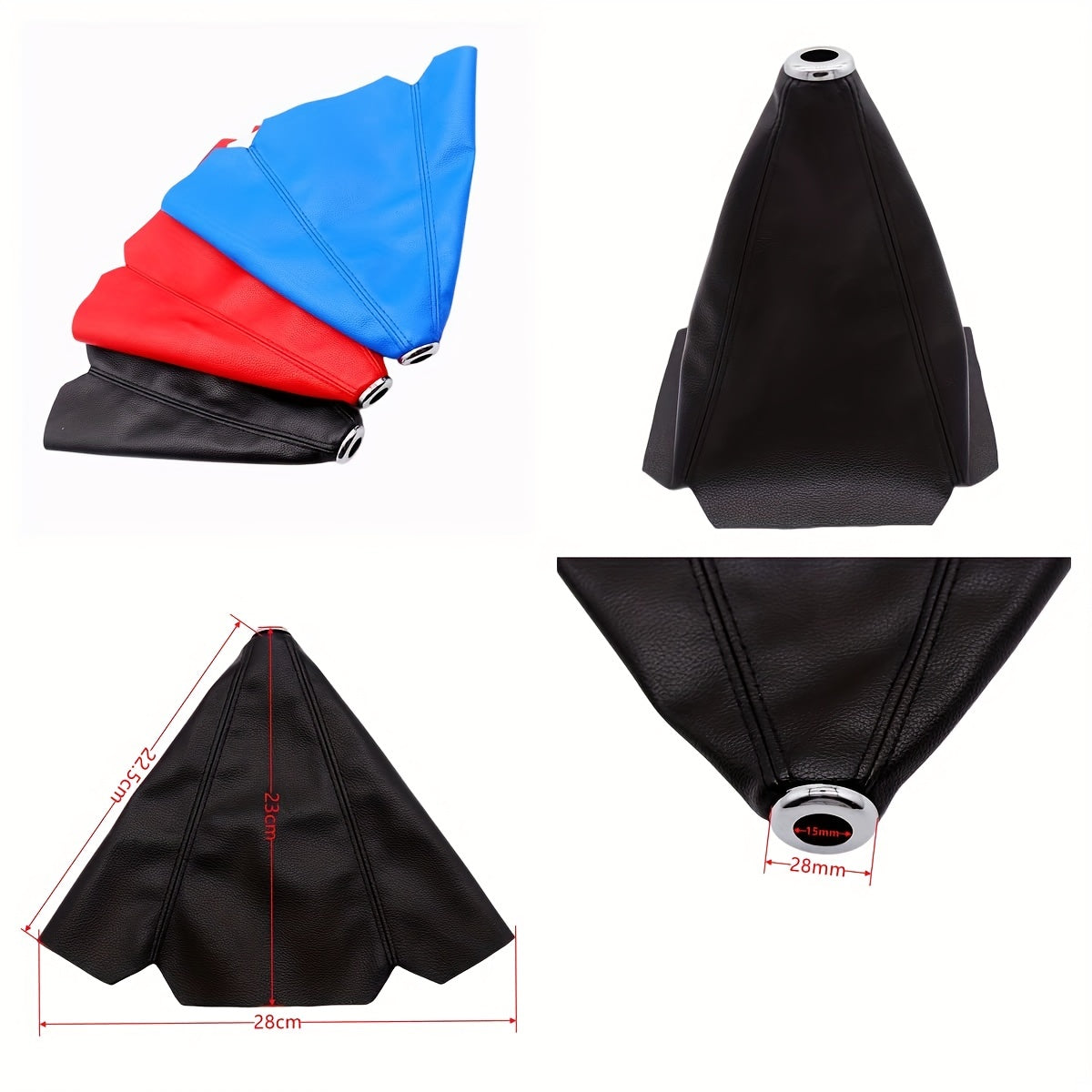 Universal Car Shift Knob Dust Cover Black PU Leather Manual/Auto Shifter Shift Boots Cover