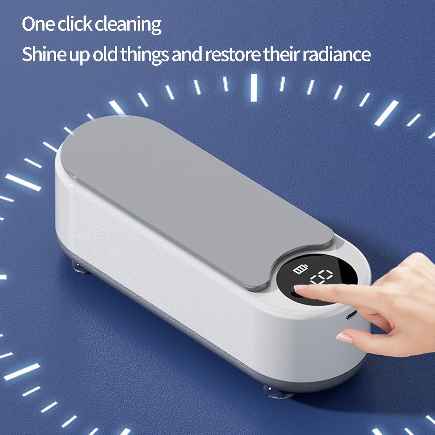 Multifunctional Electric Sonic Cleaning Machine, Jewelry Automatic 360° Deep Cleaning Tool,Ultra-Portable, Usbcharging, High-Frequency Vibration, Easy to Clean Earrings, Rings, Necklaces, Glasses, Toothbrushes, Watches, Make
