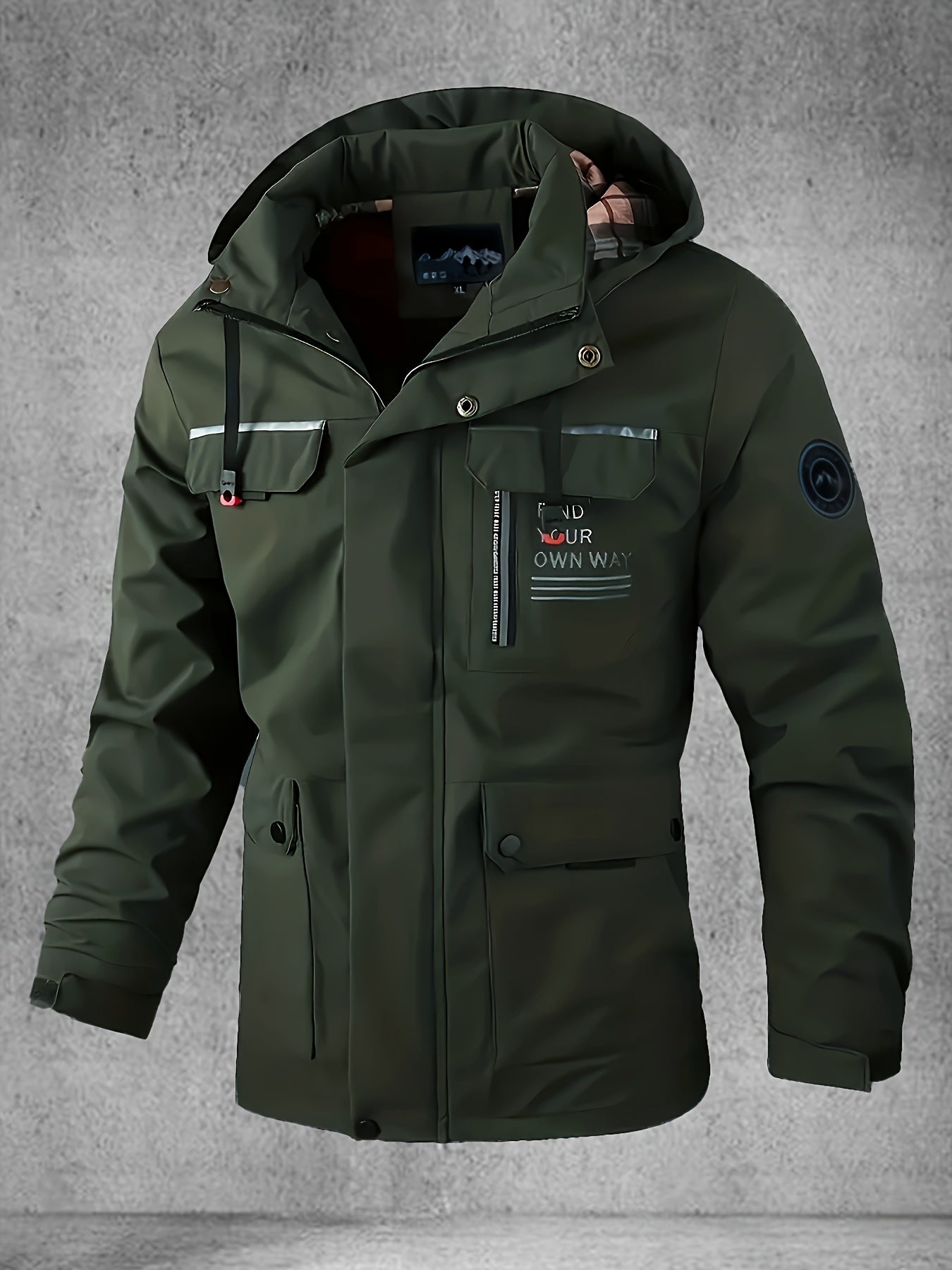 Chaqueta Softshell para hombre, abrigo con capucha y múltiples bolsillos para primavera y otoño, chaqueta impermeable y resistente al viento para exteriores para senderismo y acampada