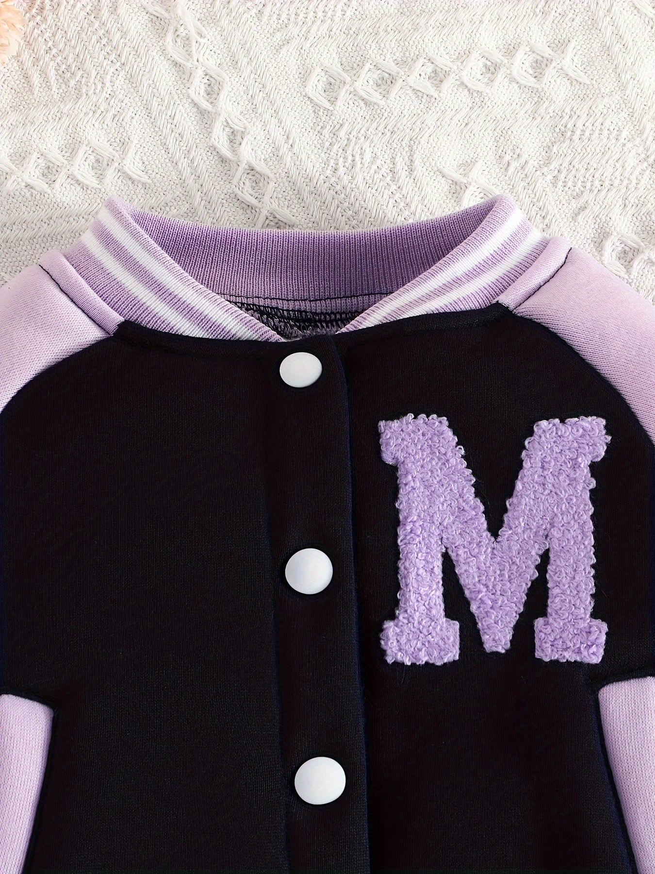 Conjuntos casuales bonitos, conjunto de abrigo y pantalón de béisbol con estampado de letras para niñas pequeñas, ropa de exterior para primavera y otoño.