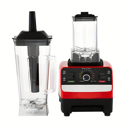 High-Power 2000W Blender for Smoothies and Ice Cream - Durable, BPA-Free Plastic Mixer with Anti-Slip Base, Suitable for Juicers and Kitchen Use, 110V-240V