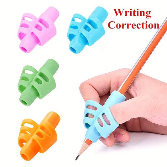 1/2 Pcs Two-Finger Grip Silicone Baby Learn Writing Tool Writing Pen Writing Correction Device Children Study Supplies Gift for Children