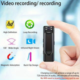 Cámara corporal portátil con audio: visión nocturna y gran angular para fuerzas del orden, guardias de seguridad y grabaciones deportivas (batería recargable por USB, 450 mAh)