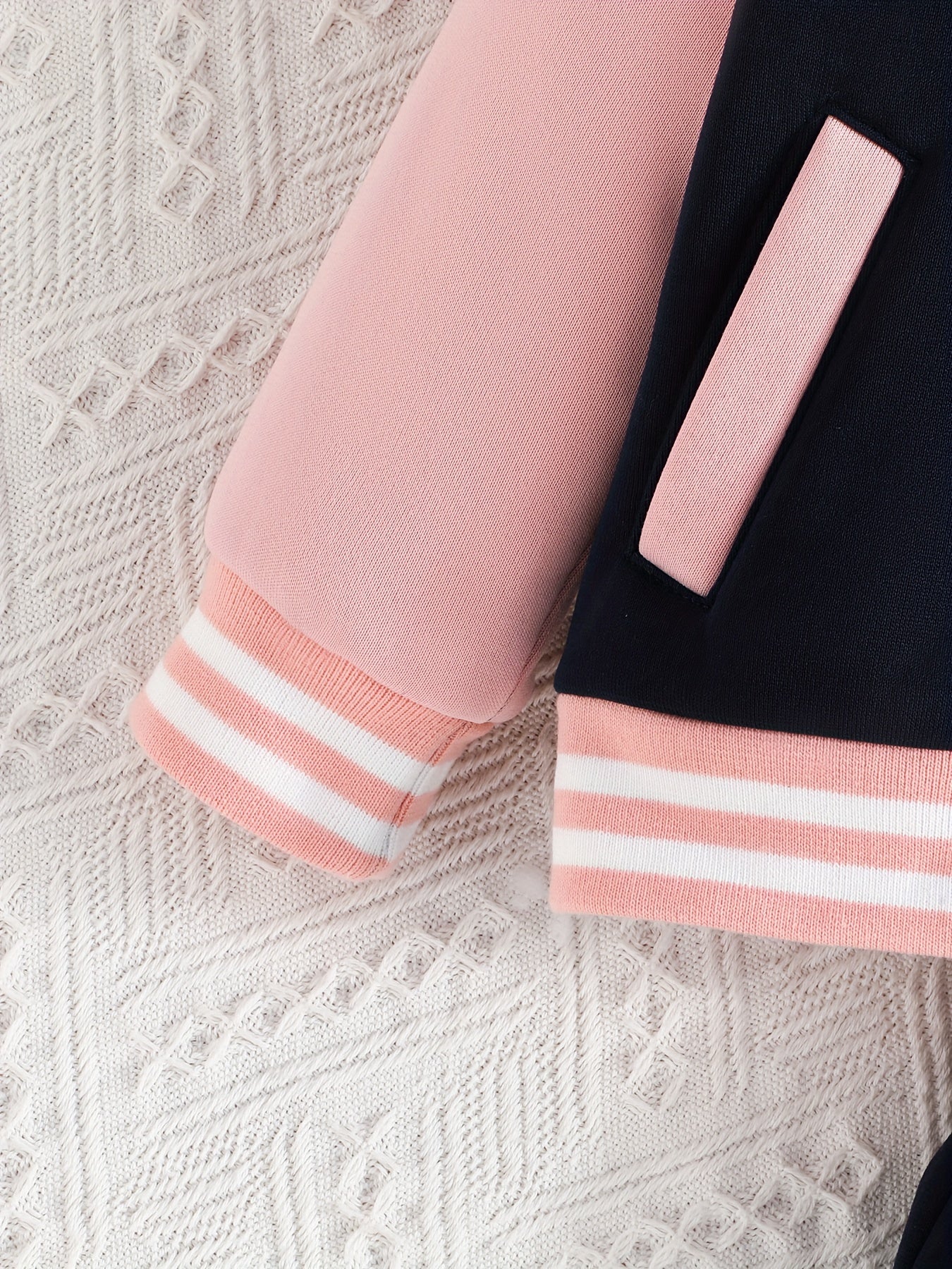 Conjuntos casuales bonitos, conjunto de abrigo y pantalón de béisbol con estampado de letras para niñas pequeñas, ropa de exterior para primavera y otoño.