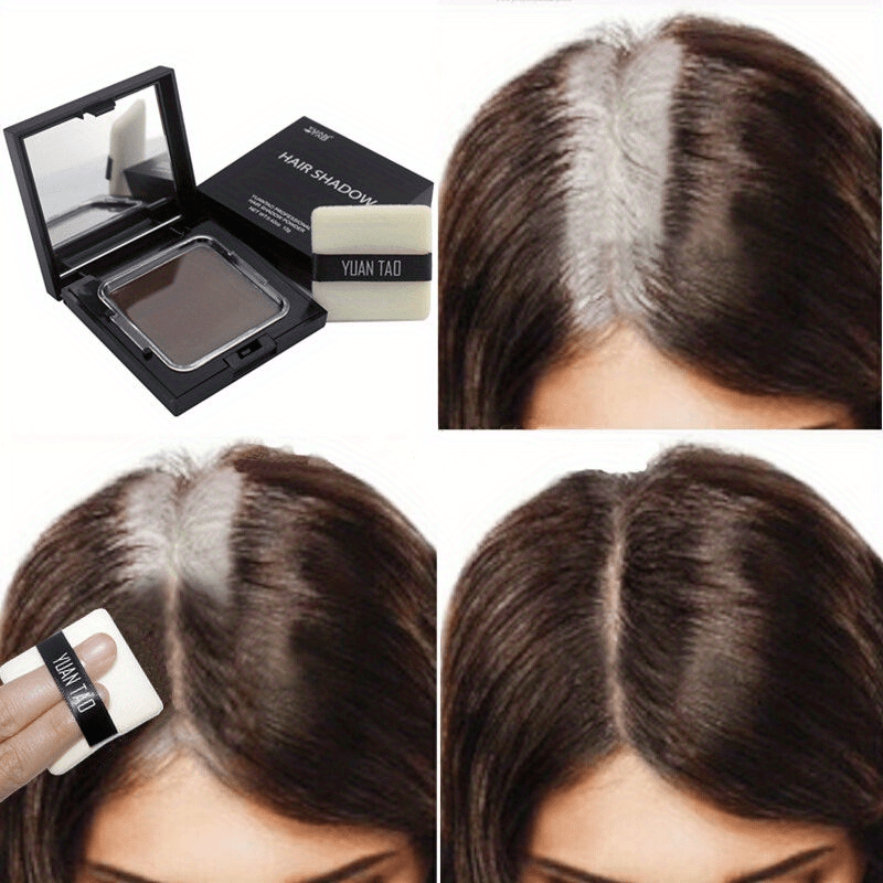Disposable Hair Coloring Powder, Temporary Fast Cover Gray Hair, Multifunctional Hairline Hair Coloring Powder Travel Portable Emergency Cover Gray Hair
