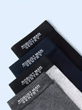 4pcs Cotton Comfy Long Style Men's Underwear Set, Anti-Chafe Legs, Comfortable, Breathable Sports Boxer Briefs Set That Won't Ride Up