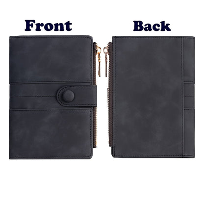 Cartera de viaje antirrobo RFID de moda: espaciosa y segura, con cierre de cremallera. Ideal para pasaporte, tarjetas bancarias, tarjetas de crédito, fotos, DNI, tarjetas SIM y cambio. Ideal para salir, regalar y para personas con problemas.
