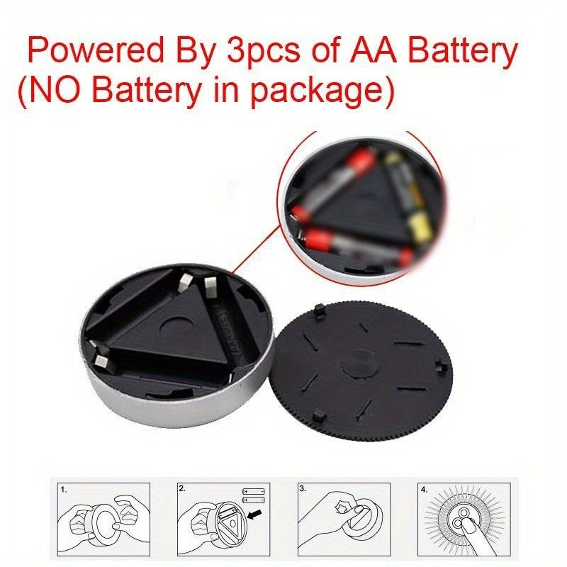 3 Round Touch LED Lamps, Adhesive Night Lights for Cabinets: Wireless, Battery-Free, Suitable for Hallways, Bathrooms, Bedrooms, Kitchens, Stairs, etc