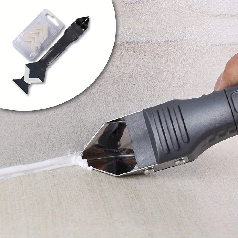 5 In 1 Silicone Scraper, Glue Remover Knife, Angle Beauty Sewing Spatula, Beauty Sewing Tool, Hand Tools, Silicone Caulking Tools, Sealant Finishing Tool, Grout Scraper, Reuse And Replace Great Tools For Kitchen Bathroom Wind