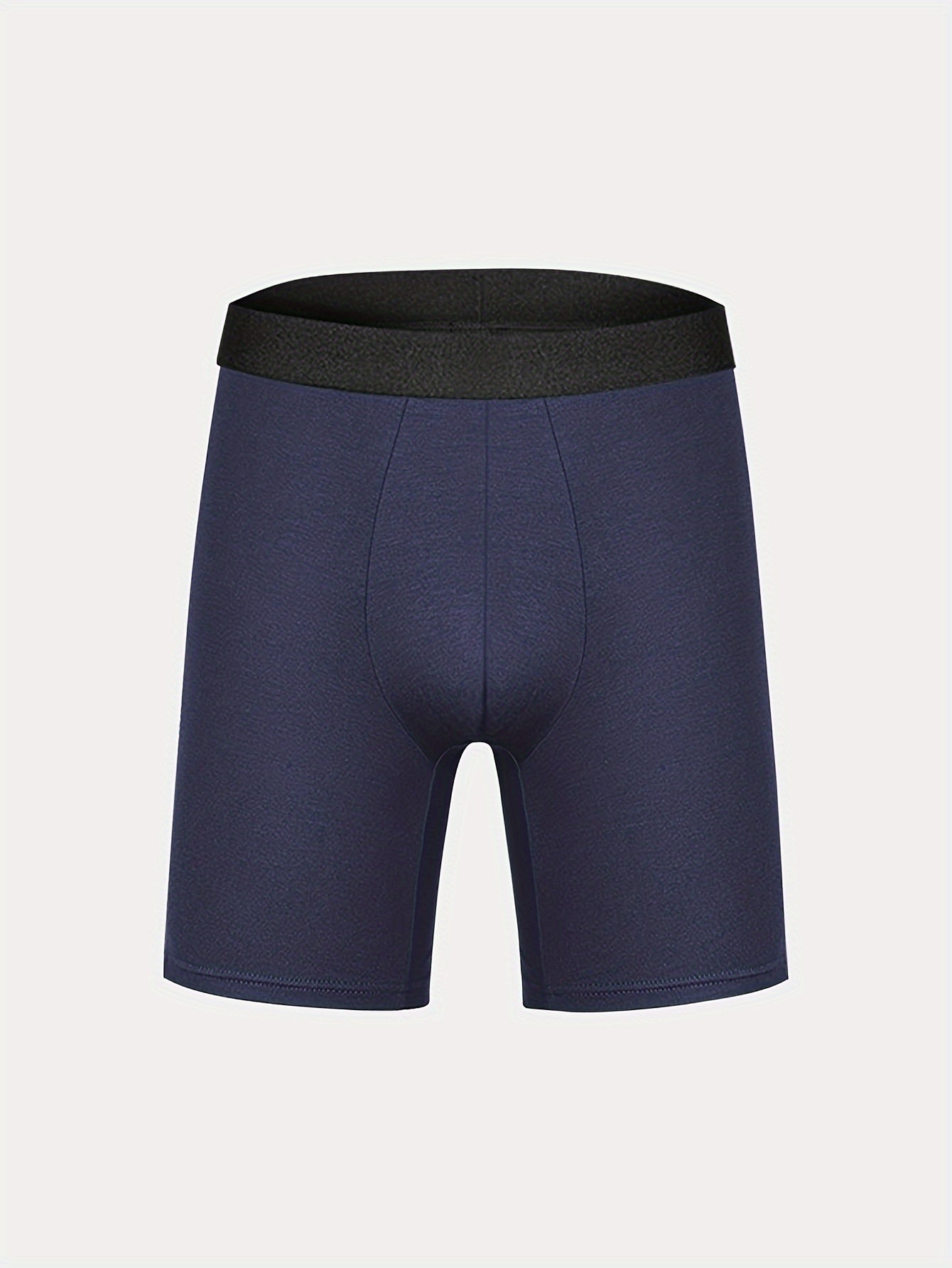 3pcs Men's Modal Long Boxer Briefs - Stretchy, Breathable &amp; Comfort Fit Underwear, Machine Washable