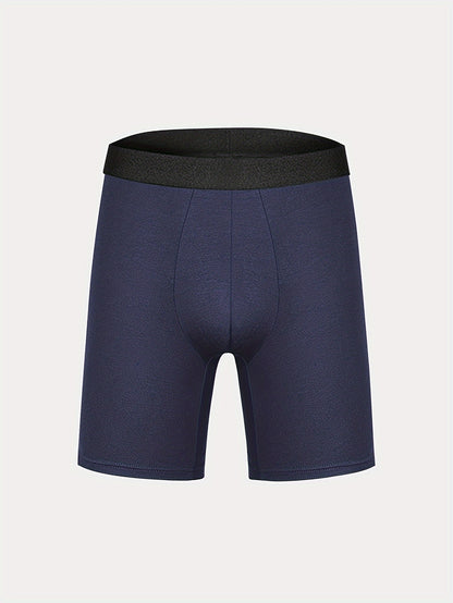 3 calzoncillos bóxer largos de modal para hombre: ropa interior elástica, transpirable y cómoda, lavable a máquina.