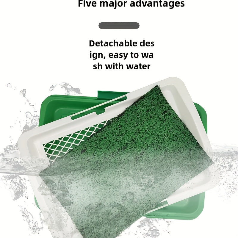 Leak-Proof Silicone & PP Dog Potty Trainer - Easy Clean-Up, Three-Layer Design Pet Toilet for Indoor Use, Ideal for House Training Puppies, Housebreaking Aid|Petfriendly Design|Silicone Dog Toy