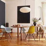 Ergonomic Nordic-Inspired Modern Chair with Solid Plastic Backrest - Perfect for Living Room, Study, Bedroom, Balcony & Outdoor Use