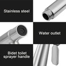 3-Piece Stainless Steel High-Pressure Shower Head Set with Handheld Bidet Sprayer & Tub Attachment - Contemporary Style, Diverter Control, Other Shape, Single-Hole Deck Mount - Enhanced Bathroom Cleaning Comfort