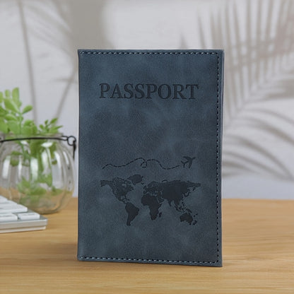 Minimalist Passport Protector, Document Holder, Men's Solid Colour Card Wallet