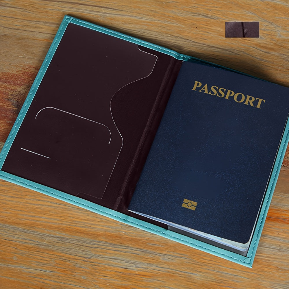 Customizable Travel Mini Passport Holder Cover With Name And Alphabet Initial, Slim Document Organizer, Business Card And Ticket Pouch(14.48cmx 9.91cm)