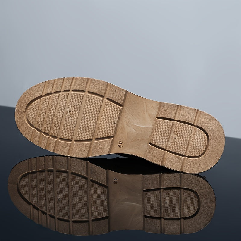 Men's Stylish Lace-Up Hiking Boots - Durable, Non-Slip for Outdoor Adventures & Casual Attire