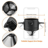 1pc Double Layer 304 Stainless Steel Coffee Filter Cup - Foldable and Portable for Hand-Pour Coffee - Little Angel Design