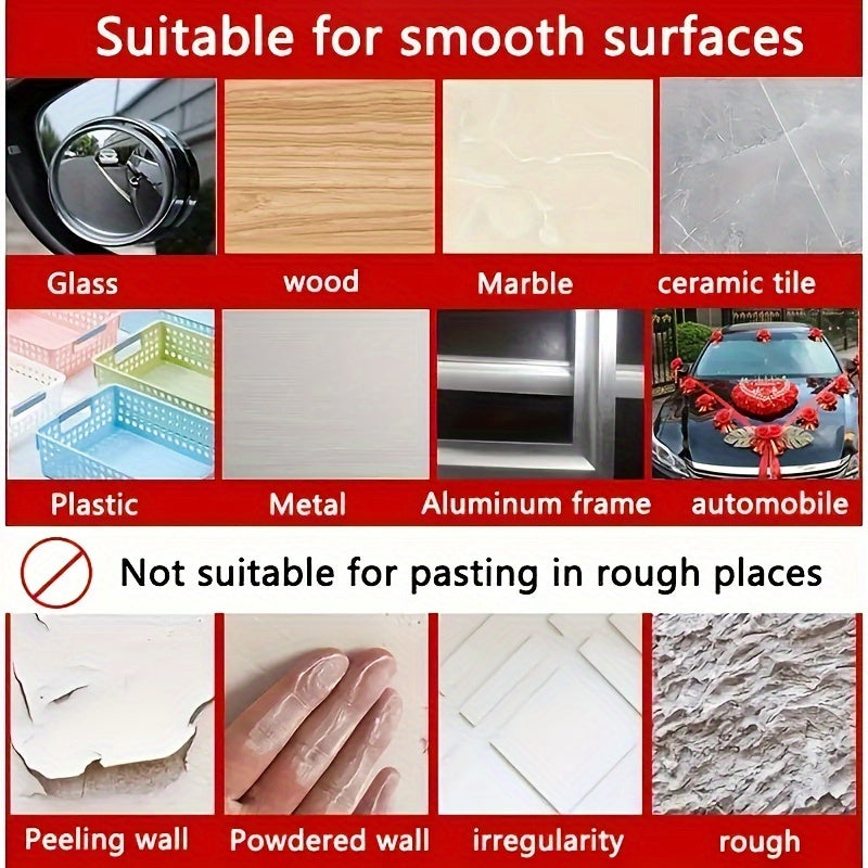 160pcs/80pcs Multifunctional Double-Sided Tape Set - Transparent, Removable, Waterproof Hanging Strips, Used for Pasting Christmas Gifts, Festivals, Parties, Hanging Decorations, Couplets, Photos, and Clocks.