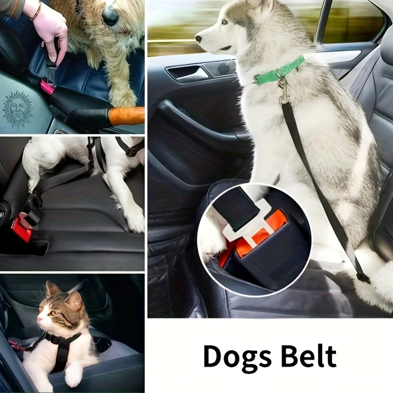 1pc Pet Seat Belt For Dog & Cat, Retractable Dog Seatbelt For Car, Adjustable Pet Safety Seat Belts