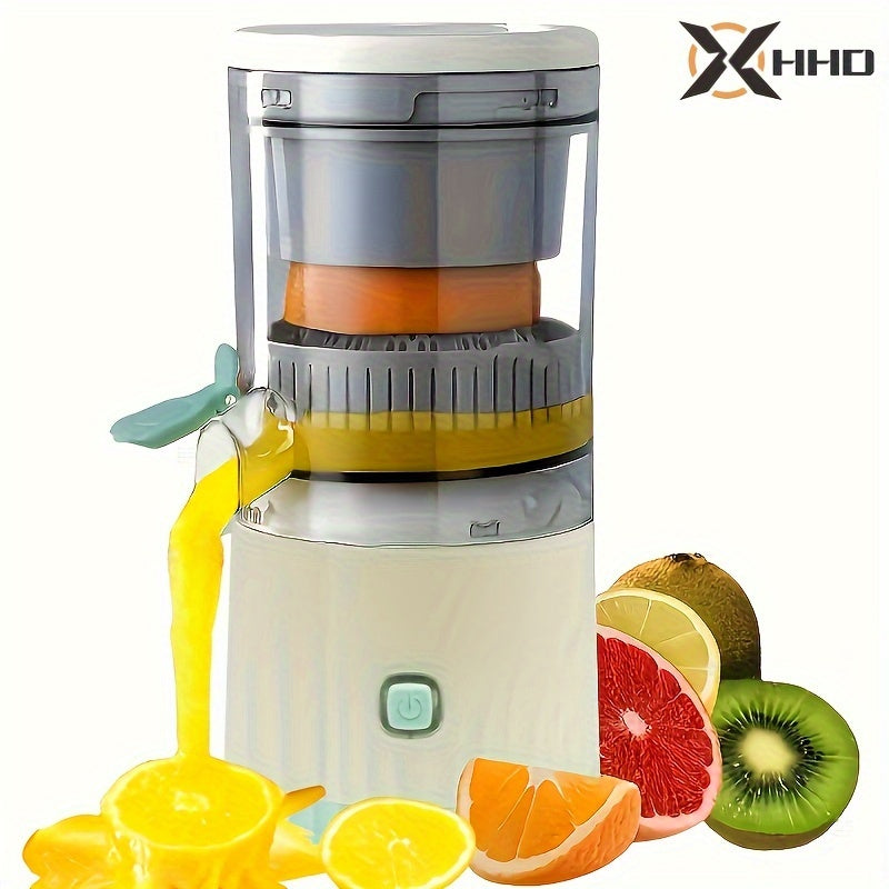 HHD Portable Citrus Juicer - Multi-Functional, Automatic Orange & Lemon Squeezer with Detachable Design, USB Rechargeable Battery, Food-Grade PP Material, Button Control - Ideal for Fresh Juice at Home, Home Juice Making|Mode