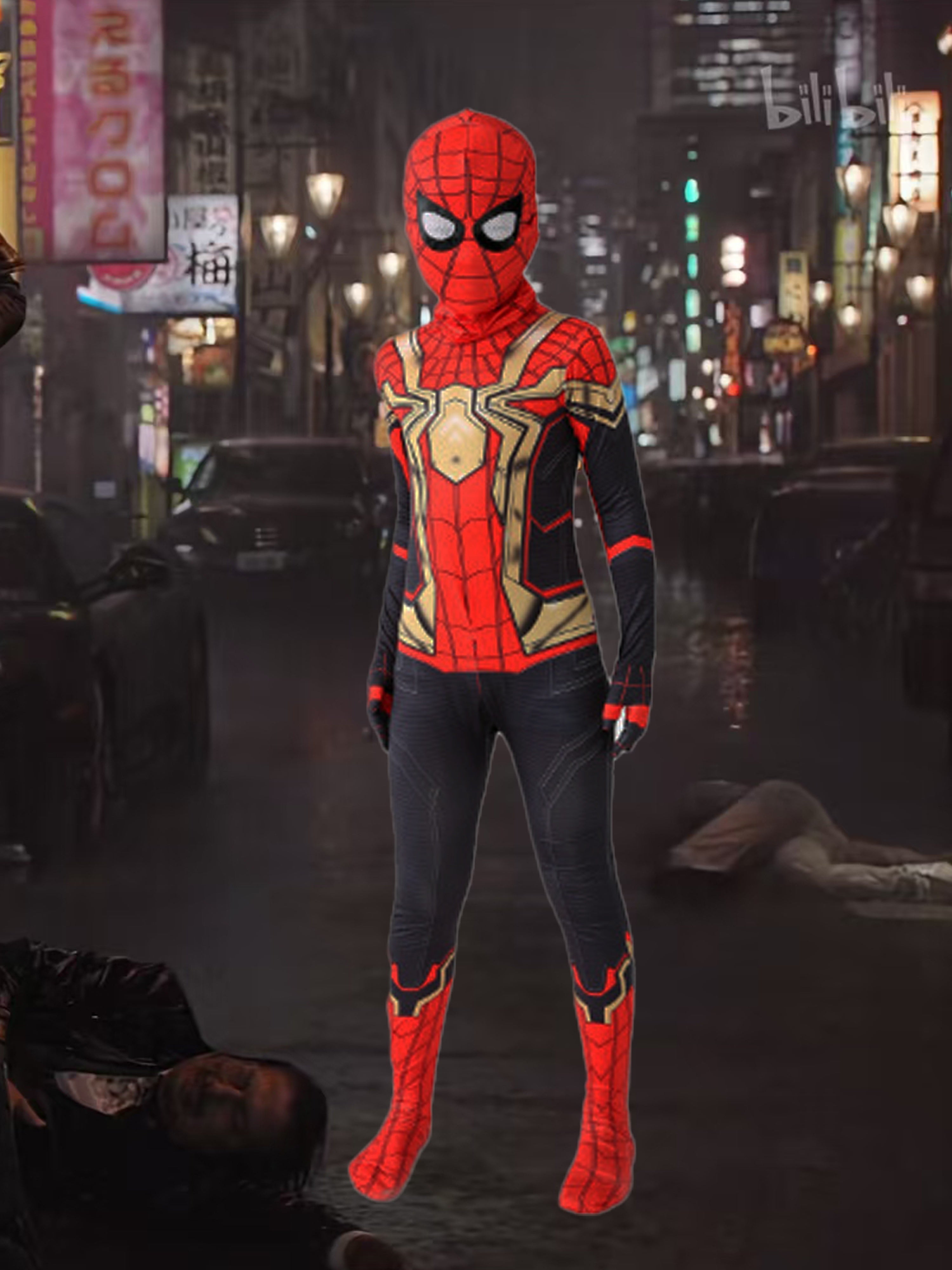 Spider-Boy Inspired Superhero Costume - Stretchy Geometric Web Pattern Bodysuit with Back Zipper, Perfect for Halloween &amp; Christmas Storytelling Parties