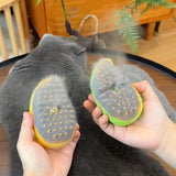 Cepillo de vapor para gatos, autolimpiable para eliminar pelos enredados y sueltos, cepillo de vapor para masajes, peine depilatorio para gatos y perros.