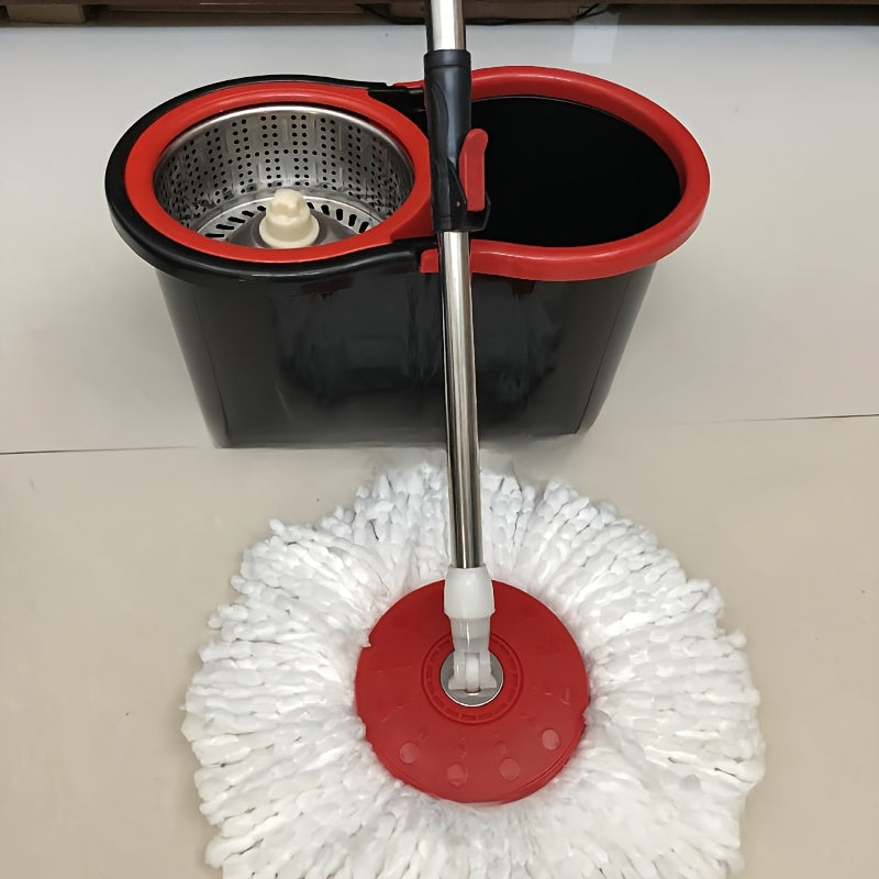 Rotating household mop bucket set with bucket and mop, eight-shaped plastic rotating bucket, no hand washing, automatic drying