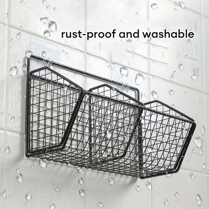 1 cesta de almacenamiento de cocina de pared - Estante colgante multiusos para ajo, cebolla y verduras - Contenedores duraderos - Perfecto para baños y cocinas pequeñas, accesorios de baño