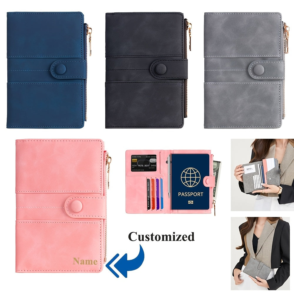 Cartera de viaje antirrobo RFID de moda: espaciosa y segura, con cierre de cremallera. Ideal para pasaporte, tarjetas bancarias, tarjetas de crédito, fotos, DNI, tarjetas SIM y cambio. Ideal para salir, regalar y para personas con problemas.