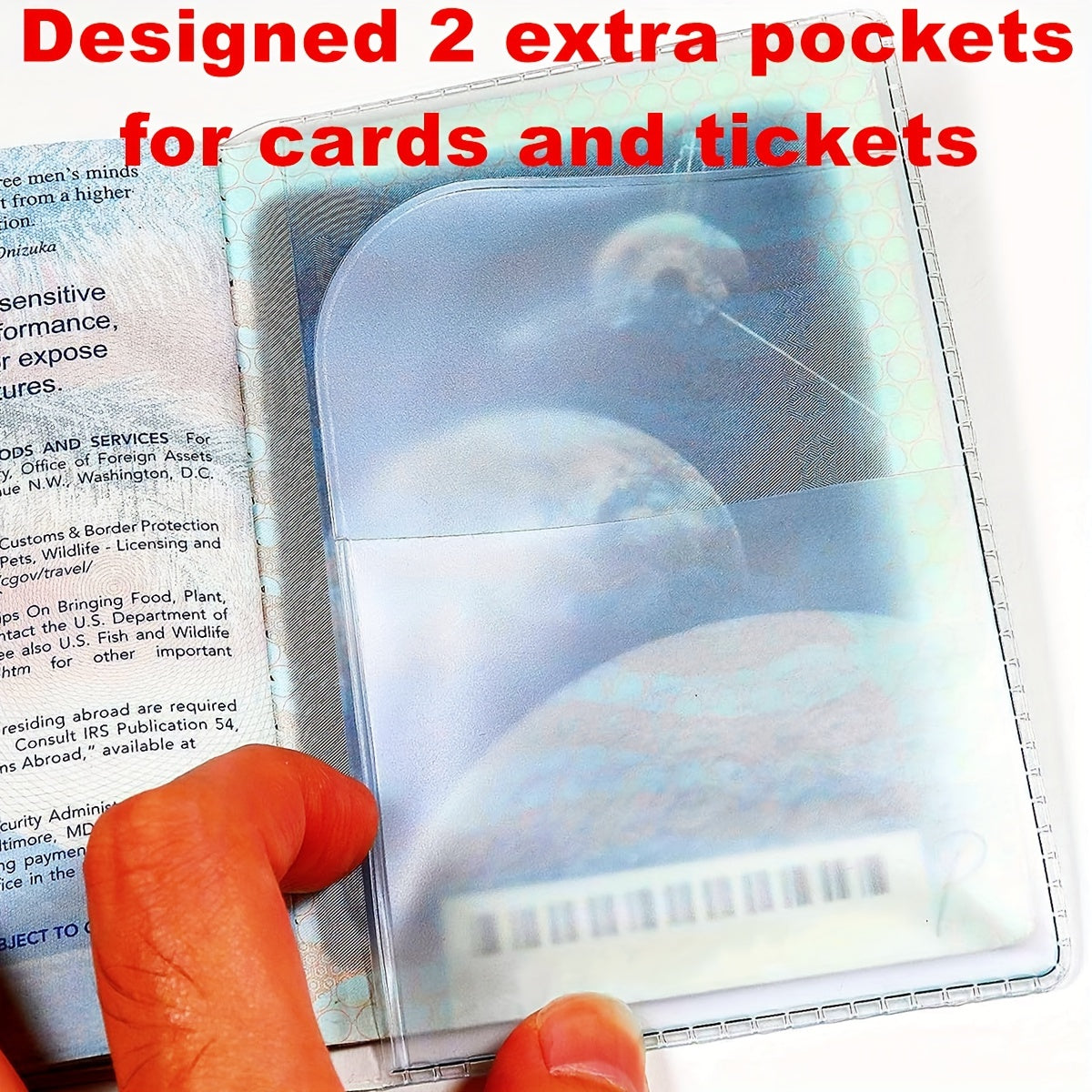 Frosted Clear Passport Cover, Transparent PVC Passport Holder, Creative Travel Certificate Document Organizer