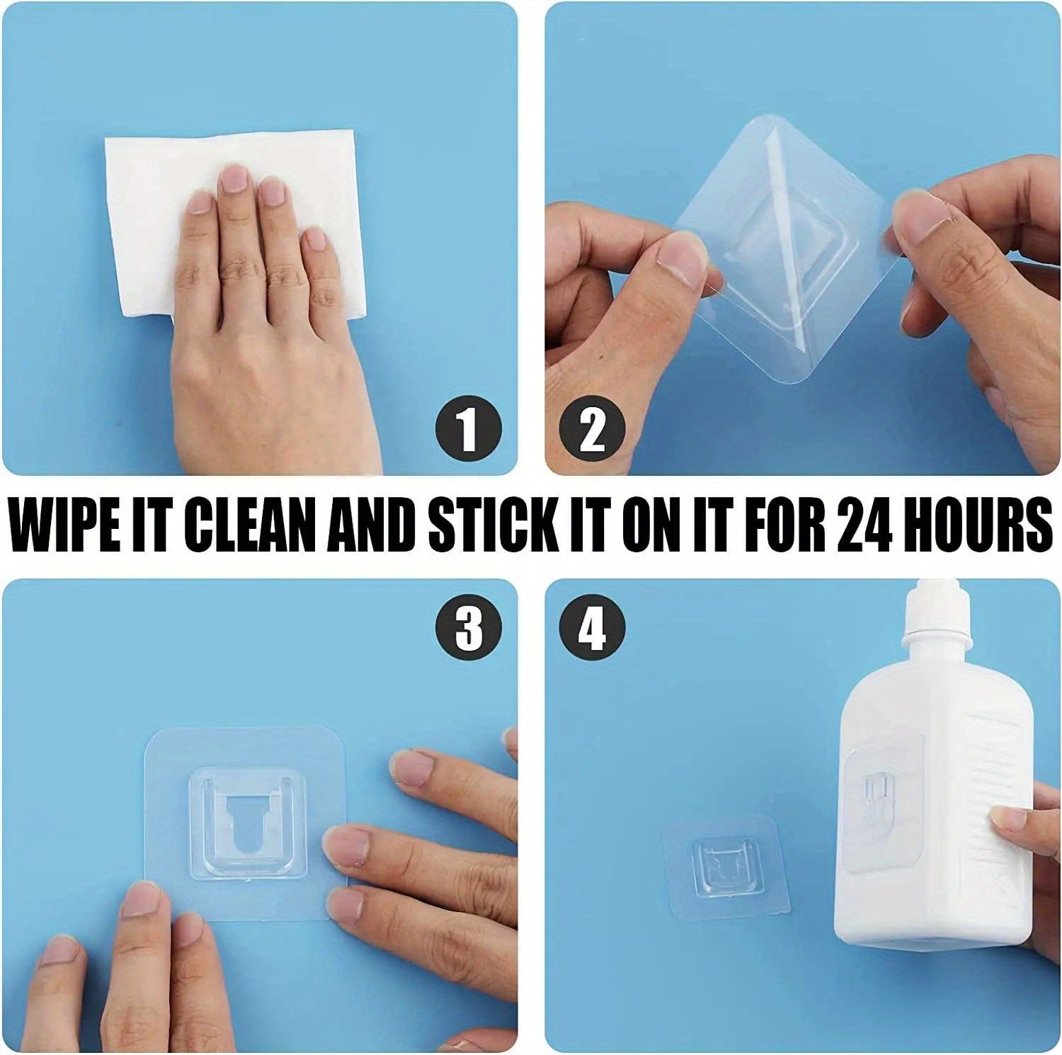 20pcs Strong Adhesive Wall Hooks - Transparent, Easy Install, Multi-Purpose Suction Cup Mount for Kitchen & Bathroom Storage Solutions