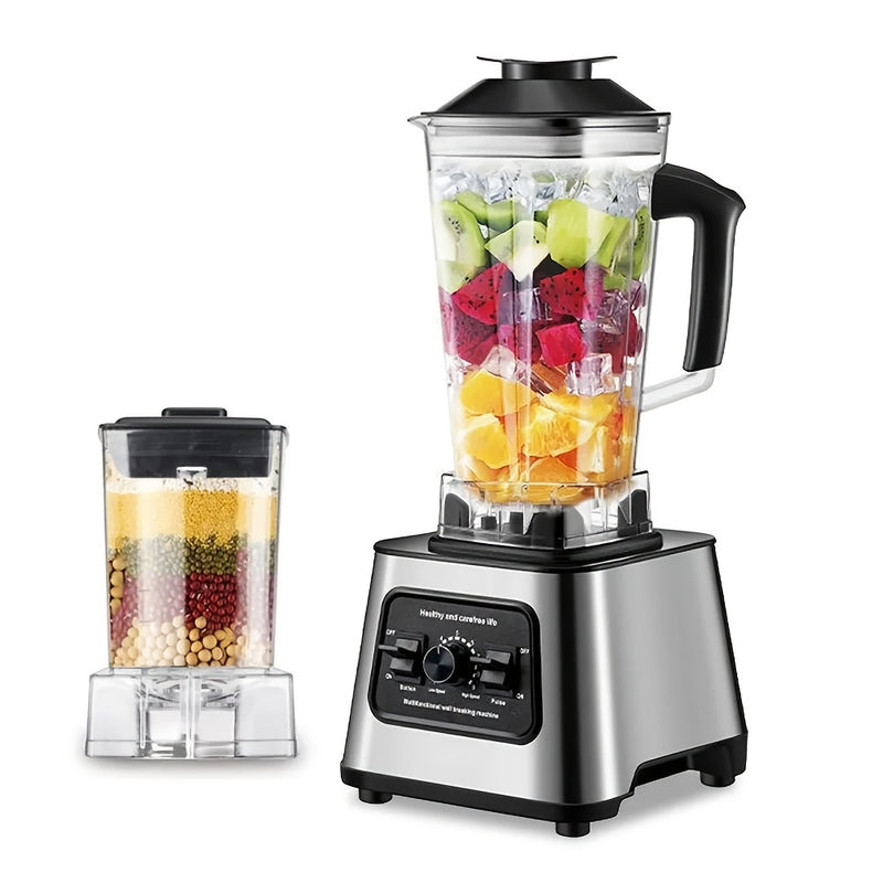 Powerful Blender with 6000W, Mixer, Juicer, Ice Crusher, Tabletop Mixer, 2.5L Container, Food Processor, Household Two-In-One Broken Wall Machine, Crushed Ice Processor.