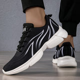 Men's Breathable Lightweight Sneakers - Comfortable, Non-Slip Running Shoes with Lace-Up Closure
