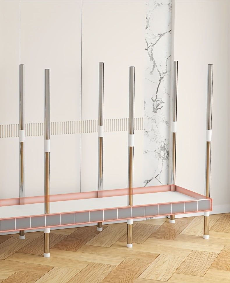 Simplified assembly of steel pipes with thickened reinforcement and 10 large capacity storage racks and 3 hanging clothes poles for storing wardrobes, easy and convenient assembly of checkered fabric cabinets
