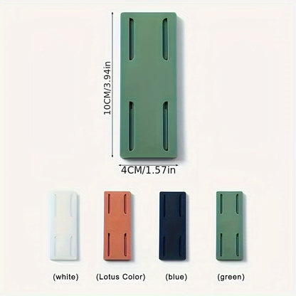 Space-Saving Self-Adhesive Socket Organizer with Cable Management - Easy Install, No Damage Wall Mount Holder
