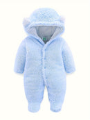 Abrigos de invierno unisex para bebés, mono con capucha para recién nacidos, monos de nieve, aptos para uso en interiores y exteriores.