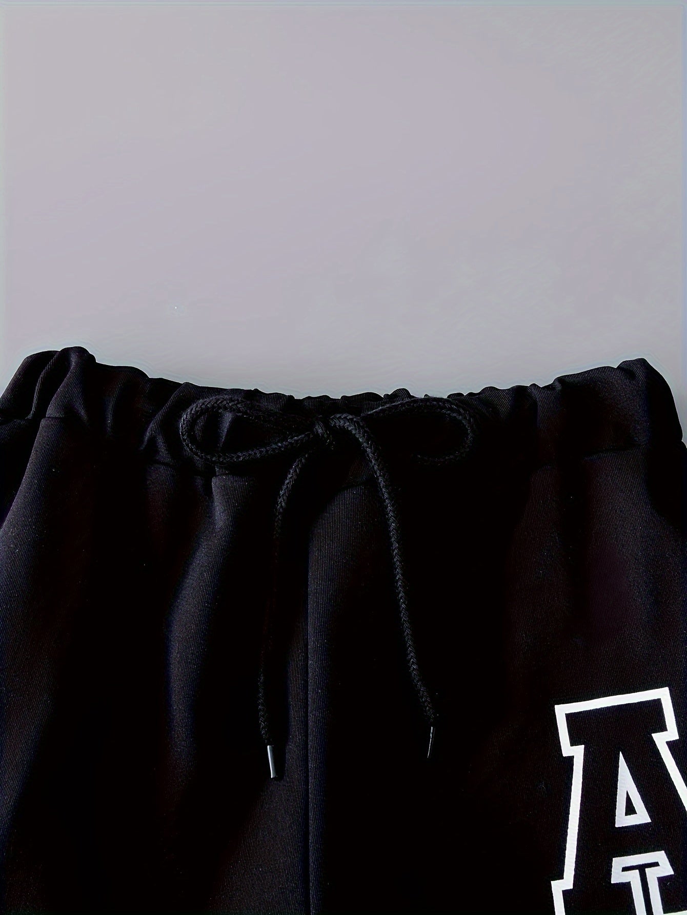 Conjunto de 2 piezas de chaqueta universitaria con estampado de letras para niño, chaqueta bomber y pantalón estilo preppy, ropa infantil para otoño e invierno, uso diario y al aire libre, como regalo.