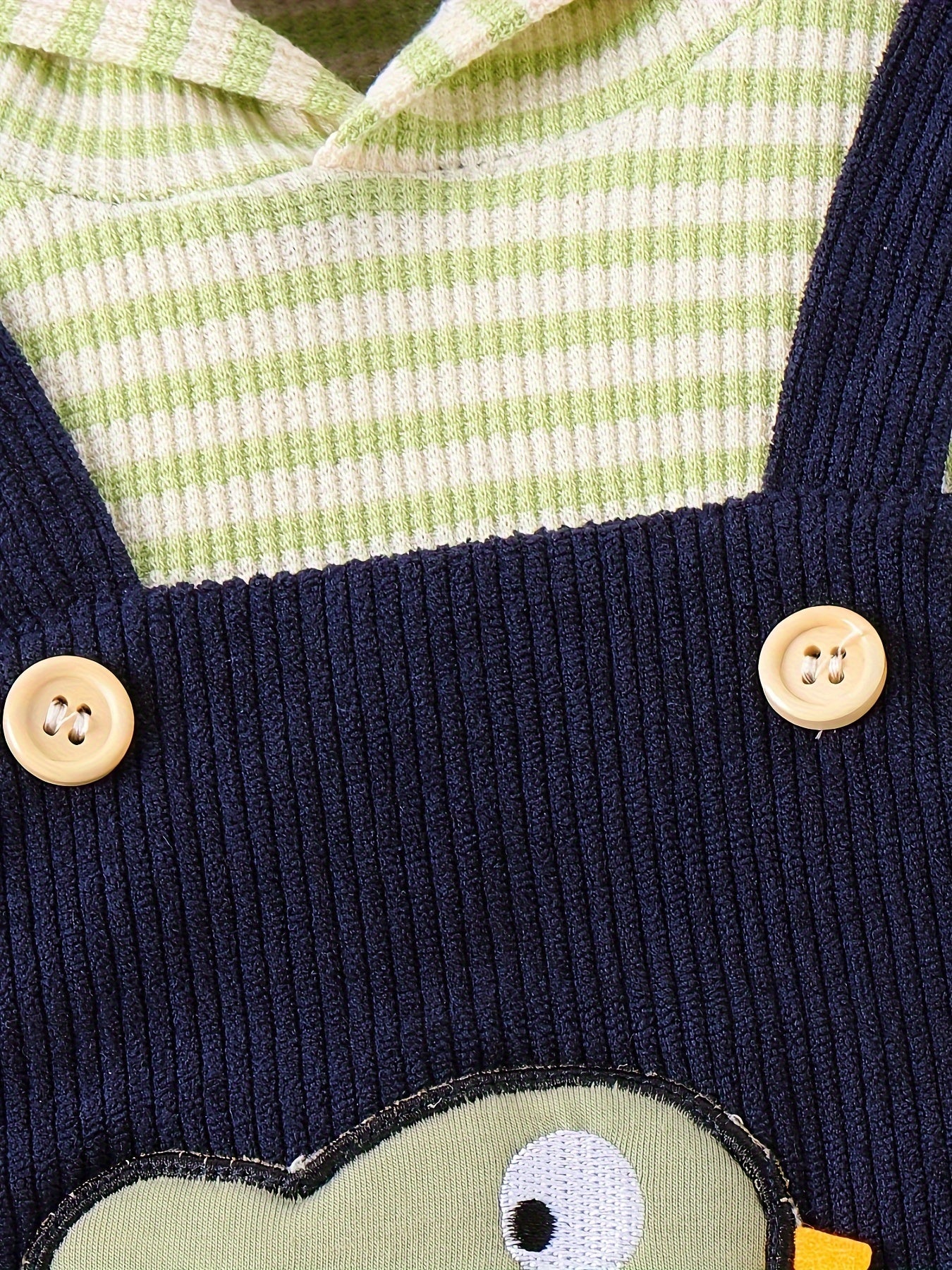 Body con capucha y estampado de dibujos animados de manga larga para bebés de 0 a 18 meses para invierno/otoño