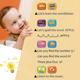 Kids Tablet Toddler Learning Pad With LED Screen Teach Alphabet Numbers Word Music Math Early Development Interactive Electronic Toy For Boys &amp; Girls (Battery Not Included) Halloween Christmas Gift