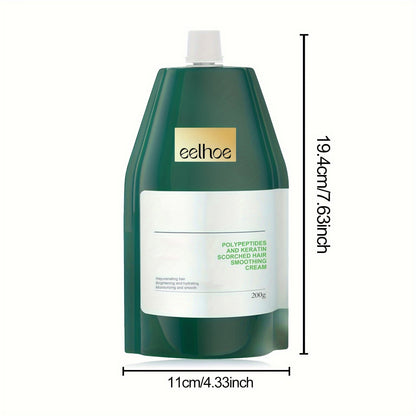 Polypeptides And Keratin Scorched Hair Smoothing Cream, Softens And Strengthens Hair Cream, Healthy Hair Penetrates Root To Tip
