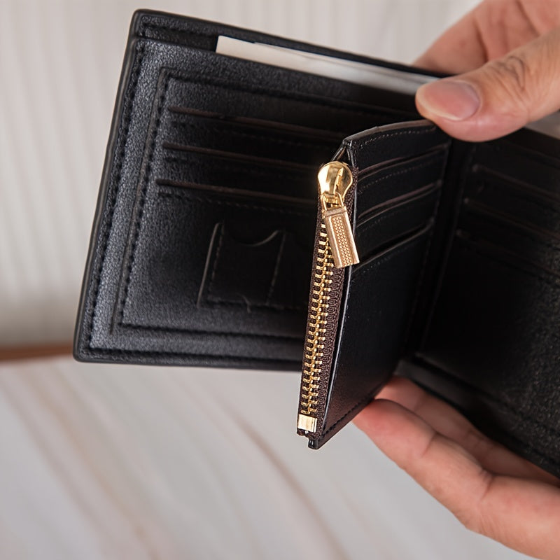 Set de regalo de 6 piezas para hombre: billetera de cuero, cinturón de acero inoxidable, vaso con tapa, llavero, tarjeta y flores artificiales. Ideal para cumpleaños, San Valentín, Día del Padre y Navidad.