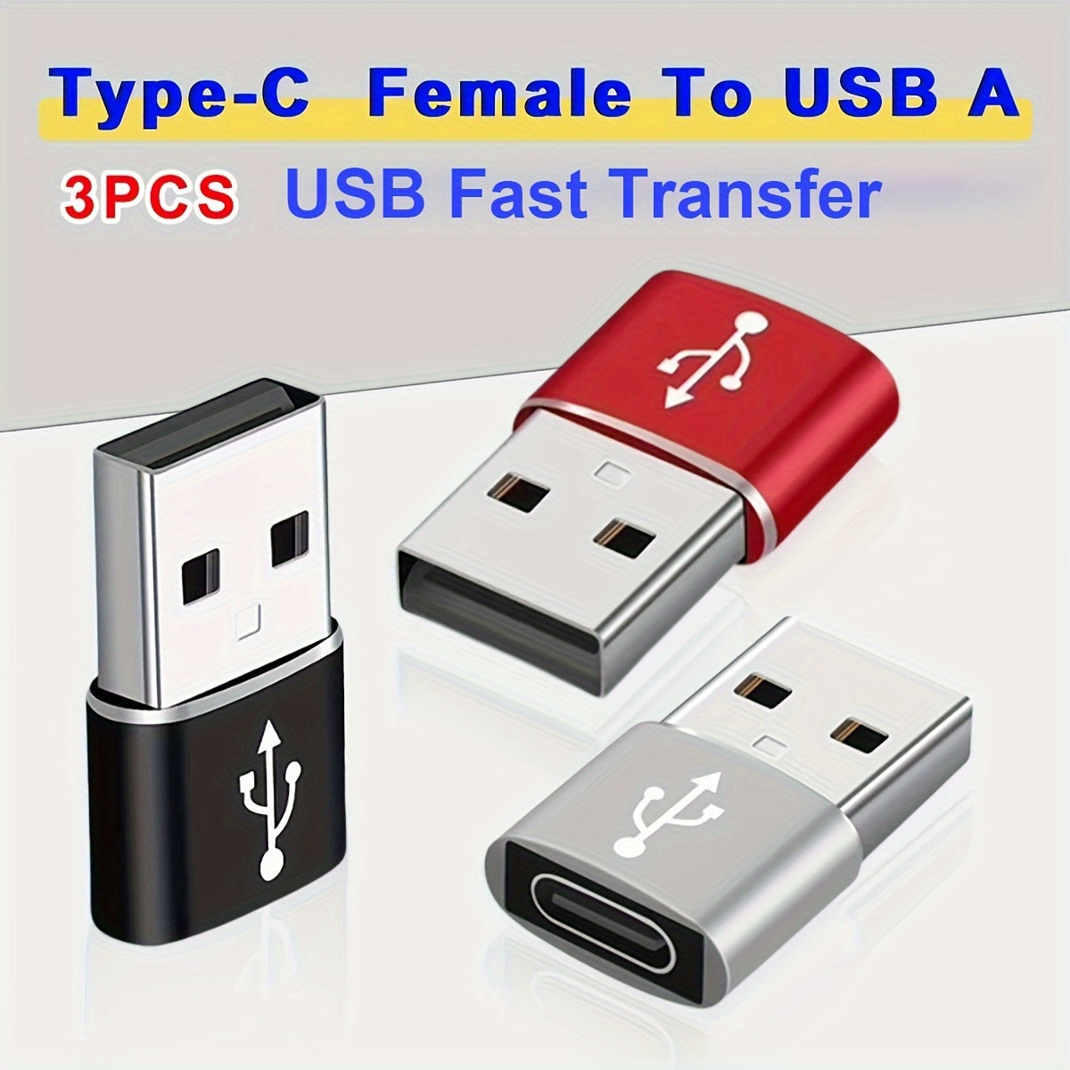 USB C Female To USB A Male Adapter, Type C To USB A Charger Cable Converter For IWatch 7 AirPods, MacBook, iPhone 11 12 13 14 Pro Max, iPad Mini 6, Samsung Galaxy S20 S21 S22.