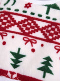 Traje de franela de otoño e invierno con estampado de dibujos animados de Navidad para niña, ropa interior cálida de dos piezas para niña